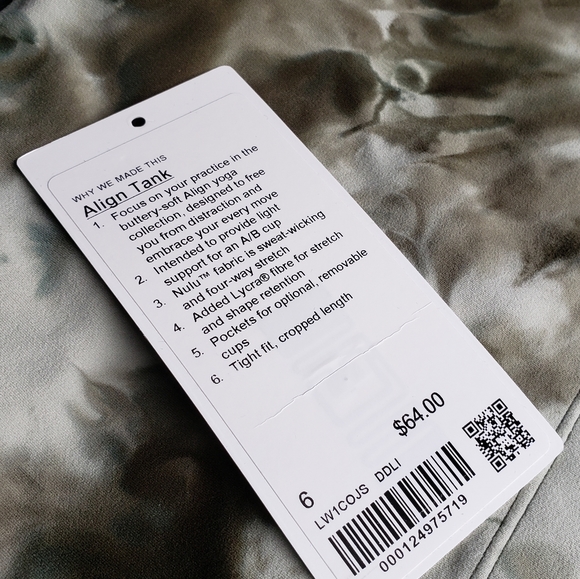 Lululemon Align Tank Diamond Dye Size 6 - Picture 4 of 5